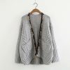 Open Front Tassel Knit Cardigan Sweater Coat - Modakawa Modakawa