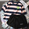 Cartoon Lemon Watermelon Print T-Shirt Shorts Set - Modakawa modakawa