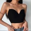 Rhinestone Chain Backless Sexy Crop Top - Modakawa modakawa